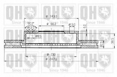 QUINTON HAZELL bdc3468 -  Тормозной диск